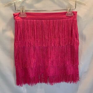 Hot Pink Fringe Skirt Size Small